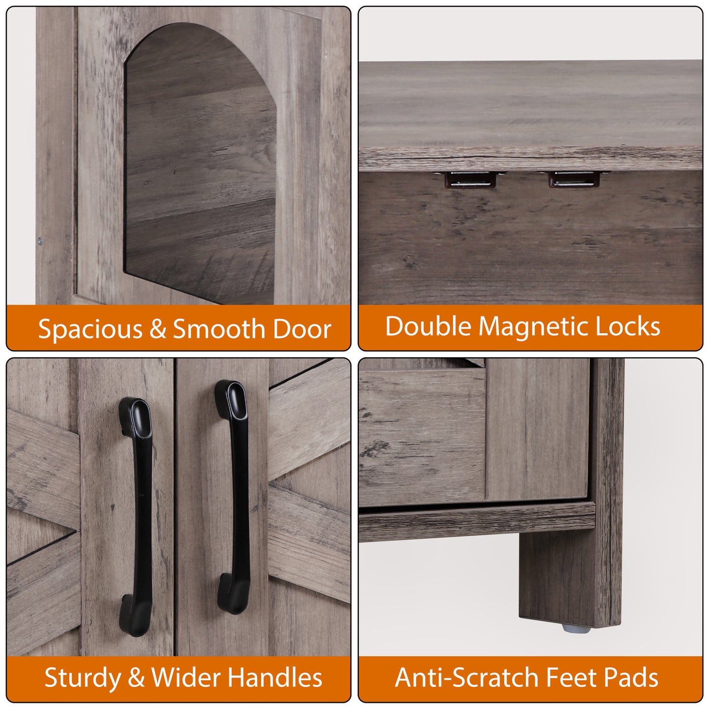 Cat Litter Box Enclosure Hidden Litter Box Furniture Washroom Storage Cabinet