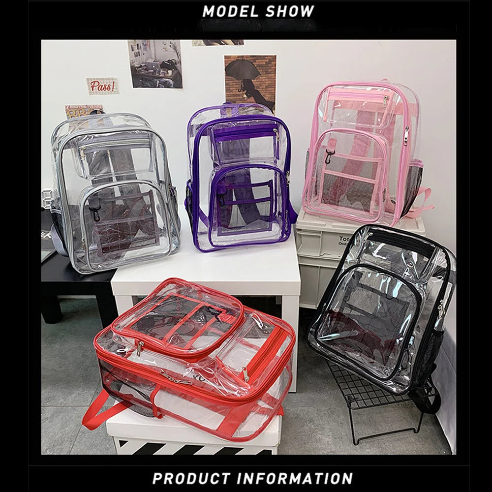 Transparent TPU Backpack for Travel and School - Unique Design for Students and Professionals
