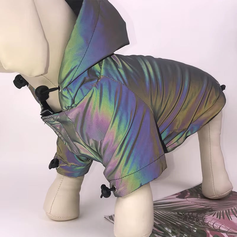 Dog Clothes Flashing Pet Dogs Hoodie for Dog Coat Waterproof Reflective Clothing for Large Small Dogs Puppy Jacket Pug