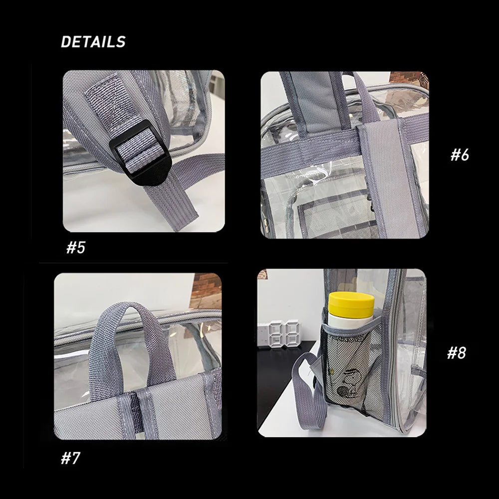 Transparent TPU Backpack for Travel and School - Unique Design for Students and Professionals
