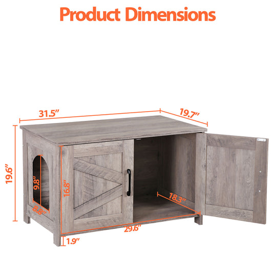 Cat Litter Box Enclosure Hidden Litter Box Furniture Washroom Storage Cabinet
