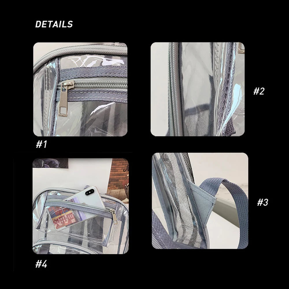 Transparent TPU Backpack for Travel and School - Unique Design for Students and Professionals