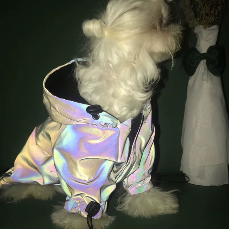 Dog Clothes Flashing Pet Dogs Hoodie for Dog Coat Waterproof Reflective Clothing for Large Small Dogs Puppy Jacket Pug