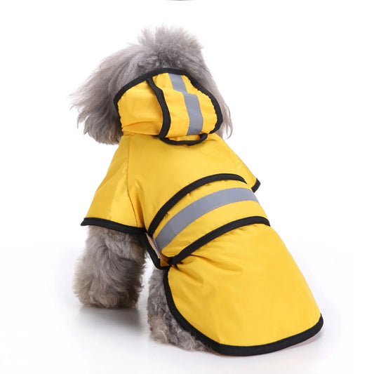 Cute Dog Raincoat Pet Raincoat Reflective Hooded Hook&Loop Small, Medium and Large Dog Raincoat
